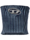 Diesel M-clarksville Bandeau Top In Blue