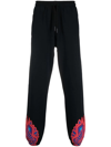 MARCELO BURLON COUNTY OF MILAN CURVED WINGS-PRINT DRAWSTRING COTTON JOGGERS