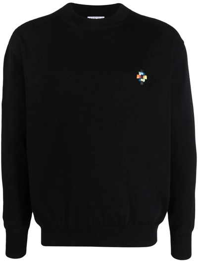 Marcelo Burlon County Of Milan Logo-embroidered Jumper In Black