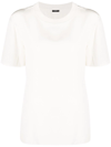 Joseph Round Neck T-shirt In Neutrals