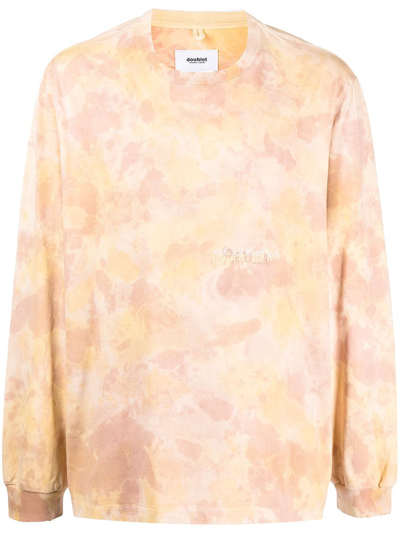 Doublet Yellow Vegetable Dyed Long Sleeve T-shirt In Cypress Bark