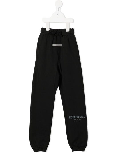 Essentials Kids' Logo-print Track Trousers In Black