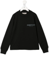 Essentials Logo-print Cotton Sweatshirt In Black