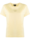 Apc Jade Logo Cotton Jersey T-shirt In Yellow