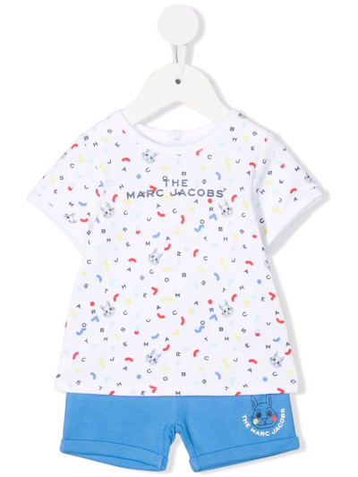 The Marc Jacobs Babies' Marc Jacobs Boys Blue Logo Shorts Set