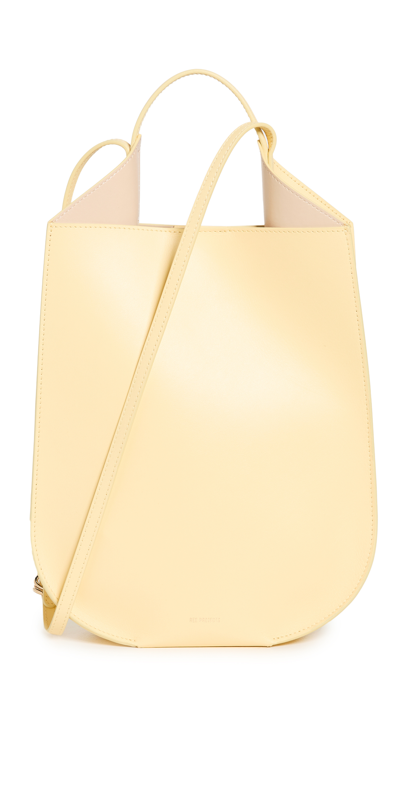 Ree Projects Helene Mini Leather Tote Bag In Limoncello