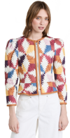 Isabel Marant Étoile Hafileal Quilted Patchwork Jacket In Yellow
