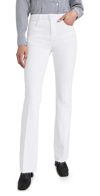 L'agence Ruth Straight Raw Hem Jeans In Blan