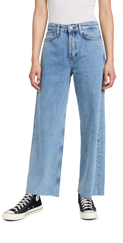 Rag & Bone Logan High-rise Wide-leg Jeans In Pink