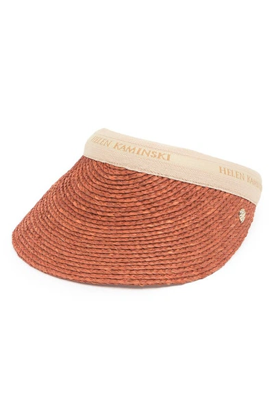 Helen Kaminski 'bianca' Visor In Pompei Natural Logo