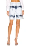 Stella Mccartney Denim Bermuda Shorts With Tie-dye Effect - Atterley In Denim