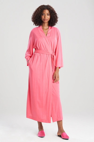 Natori Shangri-la Tencel™ Wrap Robe In Heather Sunset Pink