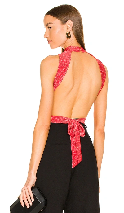 Superdown Sophie Open Back Top In Red