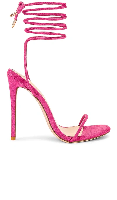 Femme La 110mm Luce Minimale Lace-up Sandals In Deep Pink
