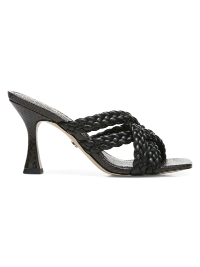 Sam Edelman Marjorie Womens Strappy Square Toe Heels In Black