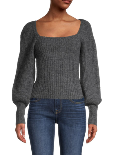 Rebecca Minkoff Women's Pixi Ribbed Sweater In Dark Grey