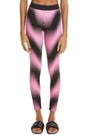 Rabanne Pink Abstract Print Leggings In Pink Echo