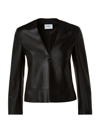 AKRIS PUNTO WOMEN'S CROPPED PERFORATED LEATHER JACKET
