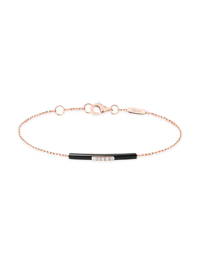 Djula Women's Marbella 14k Pink Gold, Enamel & Diamond Bracelet