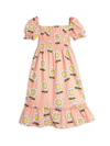 MINI RODINI LITTLE GIRL'S & GIRL'S MR. FLOWER WOVEN DRESS