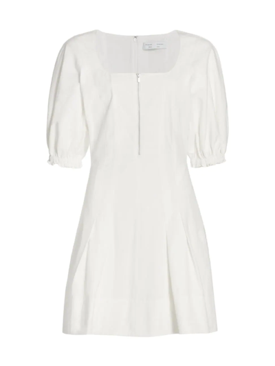 Proenza Schouler Cotton-linen Minidress In Off White