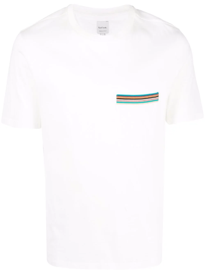 Paul Smith T-shirt With Contrasting Detail In White