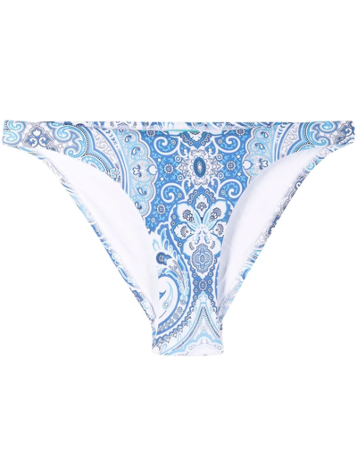 Melissa Odabash Barbados Paisley Bikini Bottoms In Blue