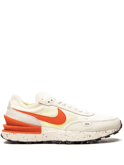 Nike Waffle One Crater Se Women's Shoe In Pale Ivory/light Bone/black/orange