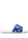 Nike Victori One Star-print Slides In Blue