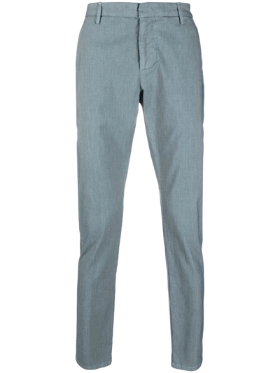 Dondup Mid-rise Straight Chinos In Blau