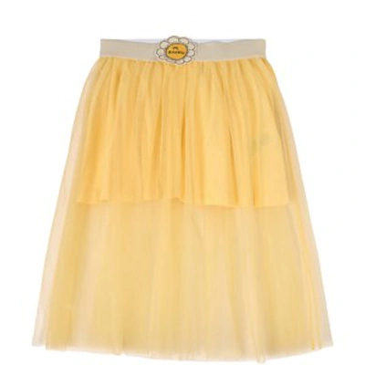 Mini Rodini Flower-patch Tutu Skirt In Yellow