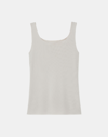 Lafayette 148 Mesh Jersey Scoop Neck Tank In Beige