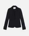 Lafayette 148 Finesse Crepe Single-button Blazer In Black