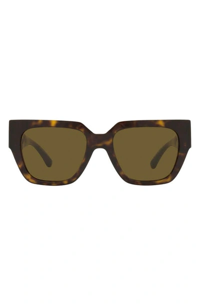 Versace Tortoiseshell Medusa Chain Sunglasses In Brown