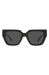 Versace Eyewear Square Frame Sunglasses In Black/ Dark Grey
