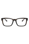 Versace 53mm Square Optical Glasses In Havana/ Demo Lens