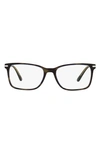 Prada 56mm Rectangular Optical Glasses In Turquoise Tortoise/demo Lens