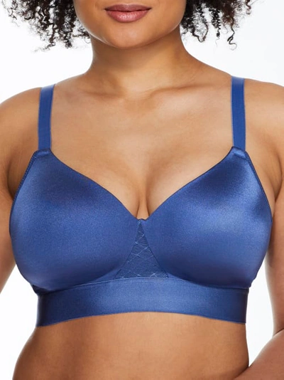 Bali One Smooth U Bounce Control Wire-free T-shirt Bra In Classic Chambray