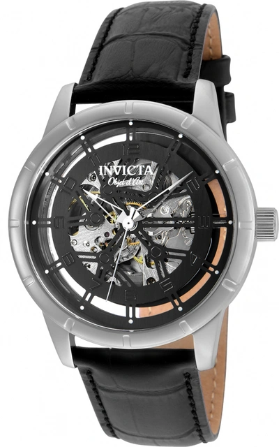 Invicta Objet D Art Automatic Black Dial Mens Watch 25259 In Black / Skeleton