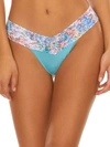 Hanky Panky Supima Cotton Low Rise Thong In Alice Floral