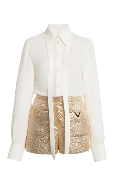 Valentino Women's Silk Georgette Romper In White