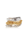 ALIGHIERI WOMEN'S THE INFERNAL ROCKS 24K GOLD-PLATED AND STERLING SILVER RING SET