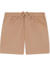 Dolce & Gabbana Drawstring Cotton Shorts In Neutrals