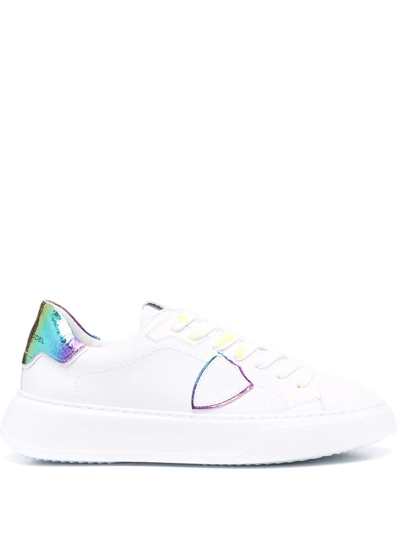 Philippe Model Paris Temple Veau Metal Low-top Trainers In White