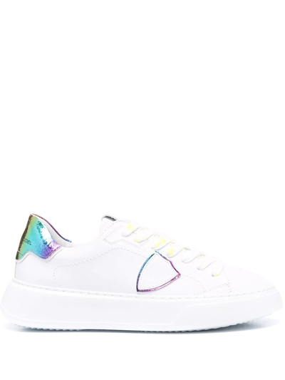 Philippe Model Temple Veau Metal Low-top Sneakers In White