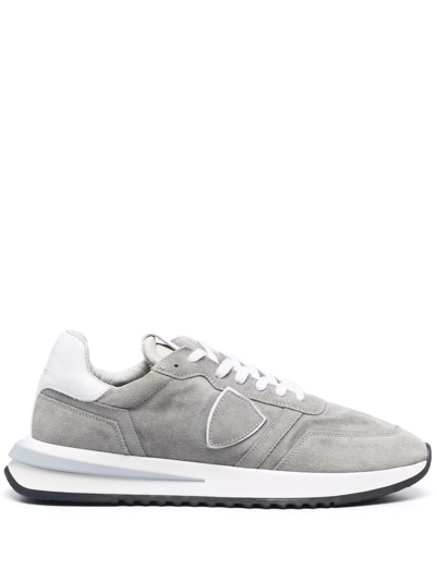 Philippe Model Paris Tropez 2.1 Washed Suede Sneakers In Grey