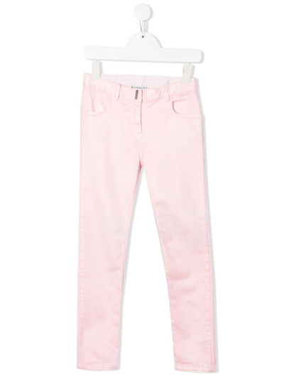 Givenchy Kids' Rear Logo-print Trousers In Pink
