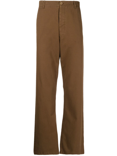 Ymc You Must Create Padre Straight-leg Trousers In Brown