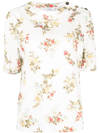 Erdem Sofia Floral-print Cotton-jersey T-shirt In White