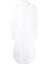 Thom Browne Button-up Shirt Midi Dress In White